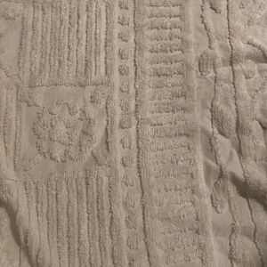 Textured Cream chenille bedspread